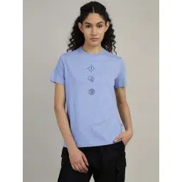 Royal Enfield Blue Cotton Solid Short Sleeves T-Shirt-picture-21
