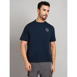 Royal Enfield Blue Solid Short Sleeves T-Shirt-picture-10