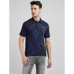 Royal Enfield Blue Solid Short Sleeves T-Shirt-picture-10