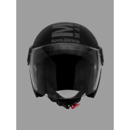 Royal Enfield Matt Black & Grey Copter Helmet - L-picture-22