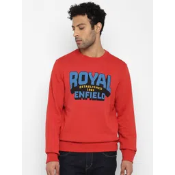 Royal Enfield Men Red Printed Sweatshirt-picture-12