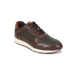 Royal Enfield Men Thump Textured Leather Sneakers-picture-37