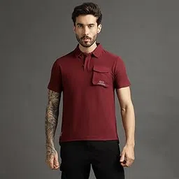 Royal Enfield Men's Regular Fit T-Shirt (TSS240015BURGUNDY_Burgundy L)-picture-34