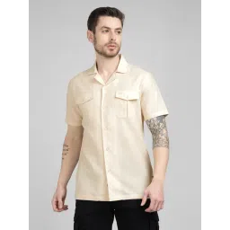 Royal Enfield Off White Regular Fit Solid Shirt-picture-26