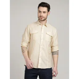 Royal Enfield Off White Regular Fit Solid Shirt-picture-24