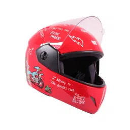 Royal Enfield Red Hard Polycarbonate Plastic Buddy Keep Riding Kids Helmet-picture-13