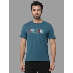 Royal Enfield Teal Melange Regular Fit Print T-Shirt-picture-24