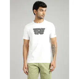 Royal Enfield White Cotton Blend Regular fit Printed T-Shirt-picture-13