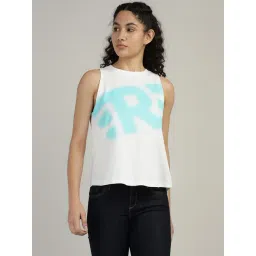 Royal Enfield White Cotton Printed Sleeveless T-Shirt-picture-38