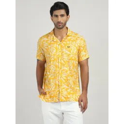 Royal Enfield Yellow Regular Fit Print Shirt-picture-20