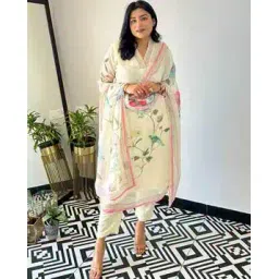 royal export x ag Women Floral Print Straight Kurta with Pants & Dupatta-picture-52
