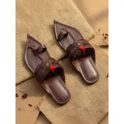 ROYAL KHWAAB Men Ethnic Leather Fashion Sandals-picture-16