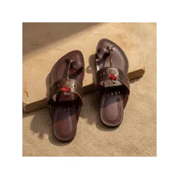 ROYAL KHWAAB Men Ethnic Leather Fashion Sandals-picture-14