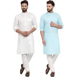 Men's Cotton Kurta Pajama Set (Combo of 2 Kurta Sets)-image-17