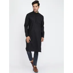 ROYAL KURTA Men Black Kurta image 1