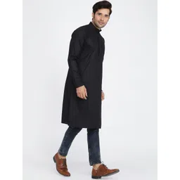 ROYAL KURTA Men Black Kurta image 5