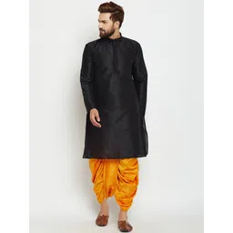 ROYAL KURTA Men Black Kurta with Dhoti Pants-picture-29