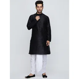 ROYAL KURTA Men Black Kurti with Dhoti Pants-picture-41