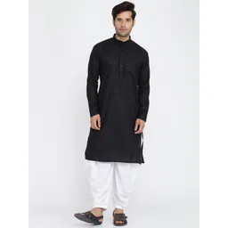 ROYAL KURTA Men Black Summer Sheers Kurta-picture-38