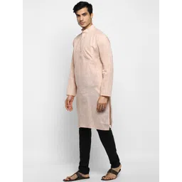 ROYAL KURTA Men Brown Khadi cotton Kurta image 3