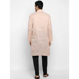 ROYAL KURTA Men Brown Khadi cotton Kurta image 4