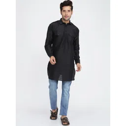 ROYAL KURTA Men Dupion Silk Pathani Kurta-picture-30