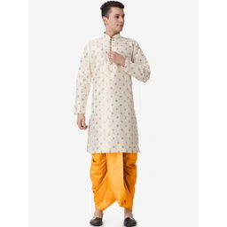ROYAL KURTA Men Ethnic Motifs Printed Kurta with Dhoti Pants-picture-27