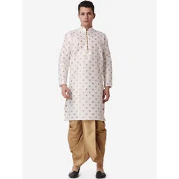 ROYAL KURTA Men Ethnic Motifs Printed Kurta with Dhoti Pants-picture-15