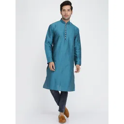 ROYAL KURTA Men Green Bada Moti Kurta-picture-42