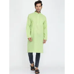 ROYAL KURTA Men Green Solid Kurta-picture-41