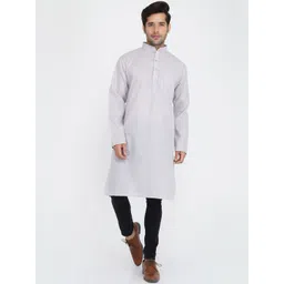ROYAL KURTA Men Grey Summer Sheers Kurta-picture-35