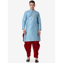 ROYAL KURTA Men Printed Kurta with Dhoti Pants-picture-13