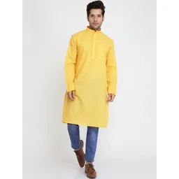 ROYAL KURTA Men Yellow Kurta-picture-28