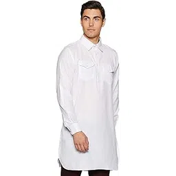 royal kurta Men's Cotton Blend Short Pathani Solid Regular Kurta-picture-43