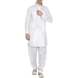 royal kurta Men's Linen Pathani Suit Set-picture-53