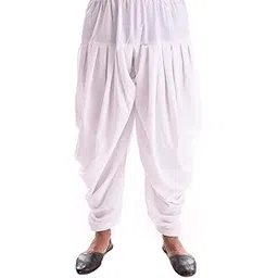 royal kurta Mens Regular Fir Baggy Cotton Patiala Salwar Mid Rise Pants (Free Size,White)-picture-43