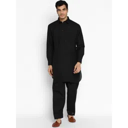 ROYAL KURTA Shirt Collar Pathani Kurta With Salwar-picture-15