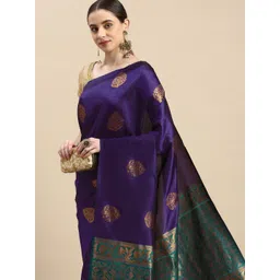 Royal Rajgharana Saree Woven Design Ethnic Motifs Zari Pure Silk Banarasi Saree-picture-26