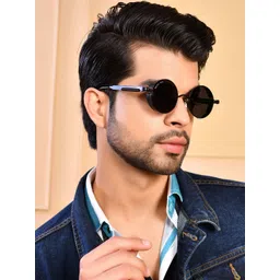 ROYAL SON Unisex Round Polarised & UV Protected Sunglasses CHI0084-C2-picture-36