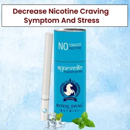 royal swag Ayurvedic & Herbal Cigarette, Mint Flavour Smoke Tobacco Free Cigarettes with Shot Helps in Quit Smoking (10 Sticks, 1 Shot) Smoking Cessations image 3