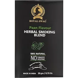 Royal Swag Ayurvedic Made In India Herbal Smoking Mixture 20g Paan Flavor - Herbal Smoking Blend - 100% Tobacco & Nicotine Free 100% Natural Herbal Smoke Blend-picture-31