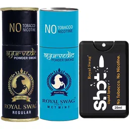 royal swag Herbal Cigarettes Regular, Mint Flavour(10 Stick) With 20ML Shot - Nicotine Free Smoking Cessations-picture-15