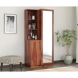 Royal Wood Solid Sheesham Wood Wooden Dressing Table for Bedroom with 2 Doors and 10 Shelves, Mirror and More Space for Storage-image-27