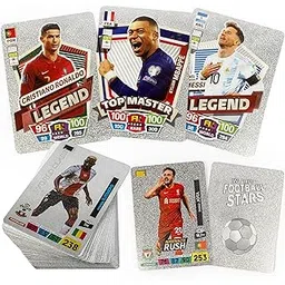 Royaldeals Exclusive Edition Card Set - Contains 55 of The World's Greatest Soccer Stars, Dive into The Ultimate Collection, Great Gift for Any Soccer Enthusiasts (Silver)-picture-31