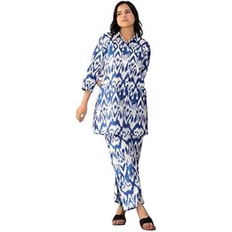 royale paisley Ladies, Women's & Girl's Cotton Shirt with Pant Set || Shirt & Straight Fit Pant Soft Cotton Co-Ords Set-picture-14