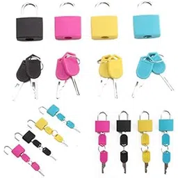 royals Multicolor Luggage Lock (Set of 4) | Mini Padlock with Key Small Locks for Schoolbag Backpack Luggage Padlock for School Gym Suitcase, Travelling-picture-46