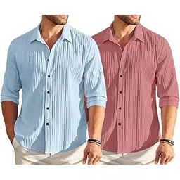 royalscout Men's Casual Button Down Shirts Long Sleeves Perfect for Smart Workwear, Relaxed Outings, or Formal Occasions-picture-34