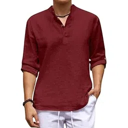 royalscout Men's Cotton Polyester Blend Full Sleeve Short Kurta Designed for Everyday Comfort, Elegant Festive Look, or Smart Casual Styling-picture-25
