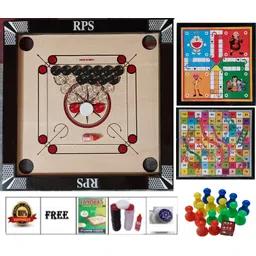 rps Carrom Board Combo pack 20x20 inch 50.8 cm Carrom Board image 1
