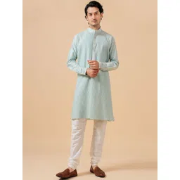 RR Blue Men Thread Work Anarkali Kurta-picture-23
